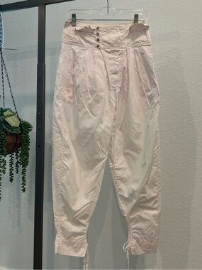Isabel Marant Pale Pink High-Waist Cropped Tapered Pants